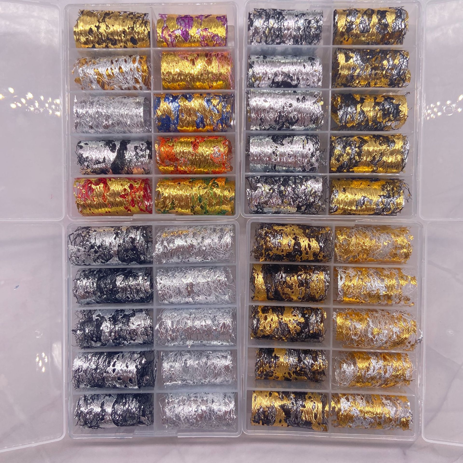 Nail Broken Gold Foil Sally Mesh Decoration